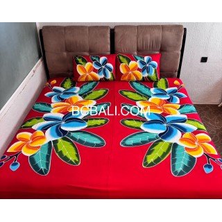 Handcrafted Rayon Bedsheet Hand Painted Floral Design Best Quality